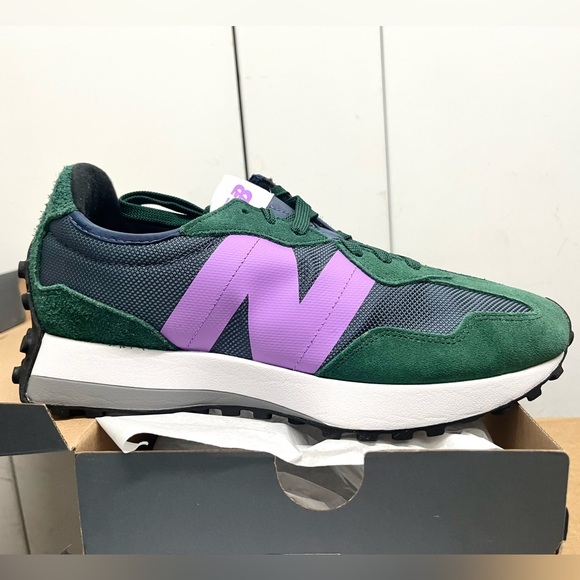 New Balance 327 Men's Casual Sneakers Shoes  Green Indigo various sizes - Picture 3 of 9